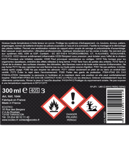 Cooper grease, protects the parts exposed to water and corrosion.