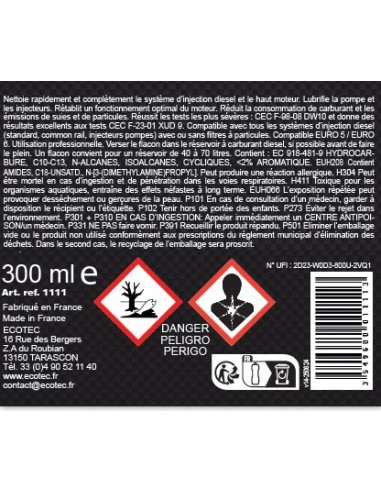 Traitement Injection Diesel. Nettoyant injecteur efficace en un plein.