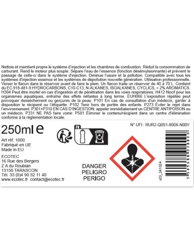 Nettoyant Circuit Injection Essence Nettoyant Injecteurs Essence