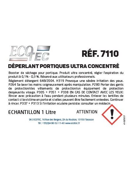 7110 - DÉPERLANT PORTIQUE ultra concentré