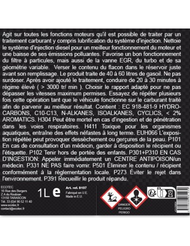 Nettoyant moteur diesel : Un traitement multifonction 5 en 1 ! ECO8107
