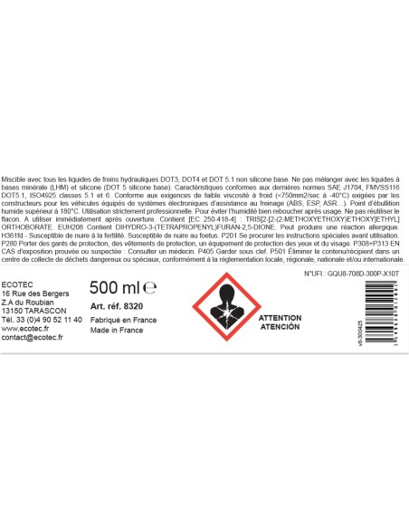 Liquide de frein DOT 5.1