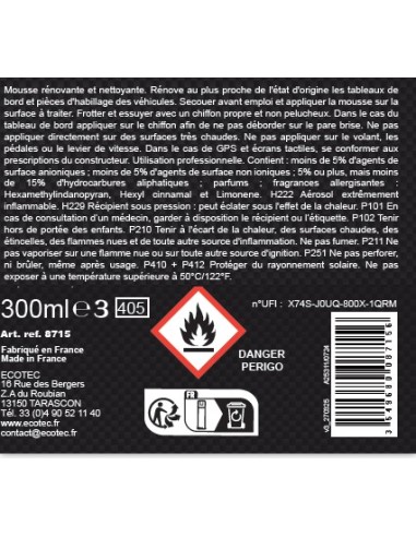 8715 - RENOVADOR PARA PLASTICOS  Aspecto de origen