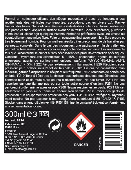 Textile and carpet cleaner