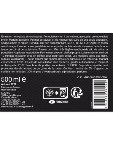 Nettoyant Raviveur Cuir