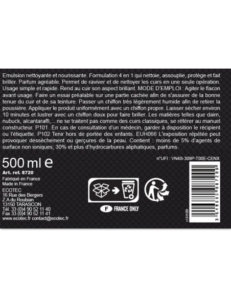 Nettoyant Raviveur Cuir