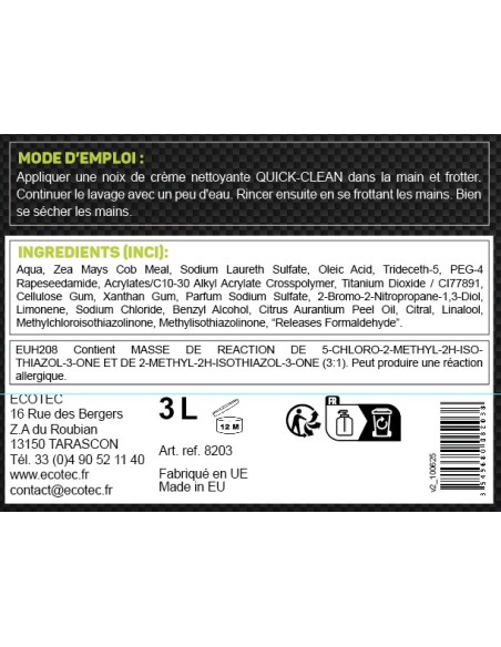 Savon pour les mains - nettoyage mains saletés ateliers et garages