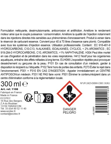 Nettoyant injecteurs Boost Essence. Améliore le rendement moteur.