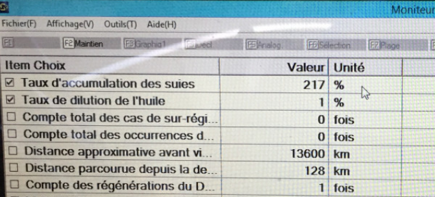 Résultat nettoyage FAP d'une Subaru diesel avec les produits ECOTEC.